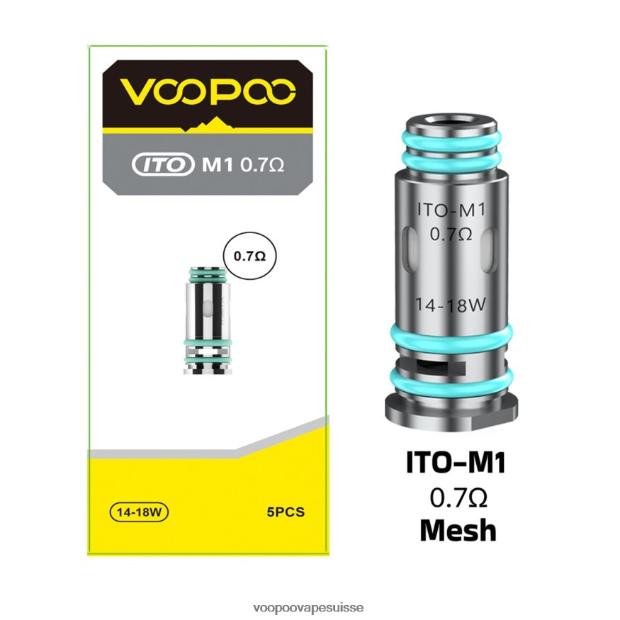 VOOPOO Vape Suisse - VOOPOO ITO bobines (5 pièces) ito-m1 2R828J612