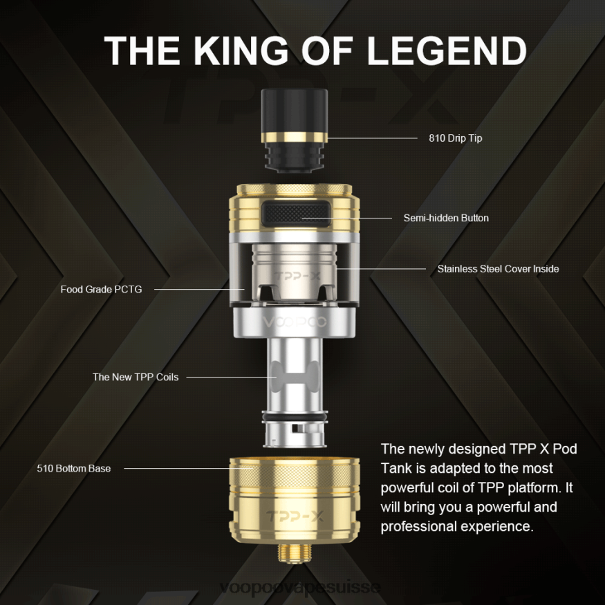 VOOPOO Vape Prix - VOOPOO TPP X réservoir à dosettes arc-en-ciel 2R828J514