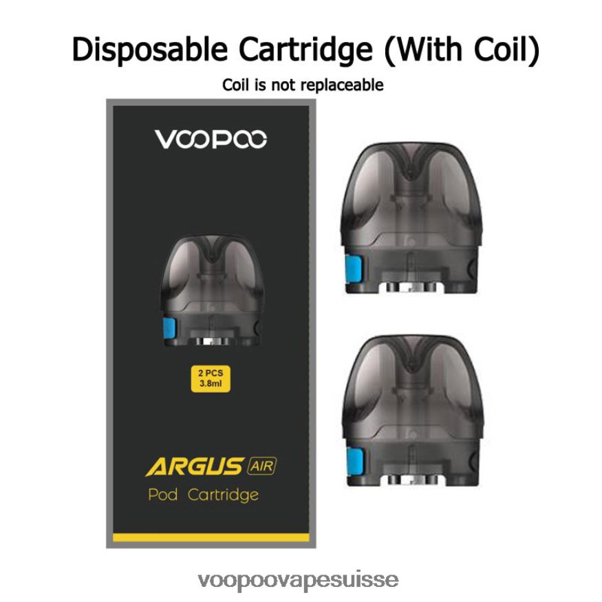 VOOPOO Vape Price - VOOPOO ARGUS AIR cartouche de dosettes (2 pièces) pod avec bobine de 0,8 ohm 2R828J535
