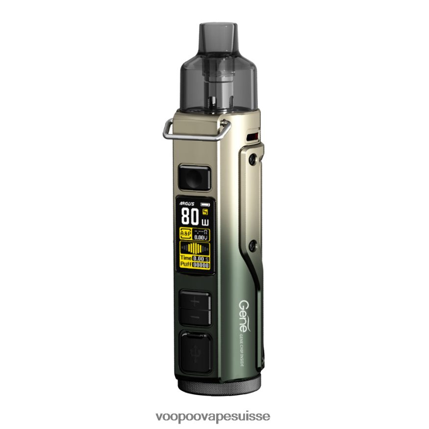 VOOPOO Prix Suisse - VOOPOO ARGUS PRO kit de modules de dosettes or vert noirâtre 2R828J30