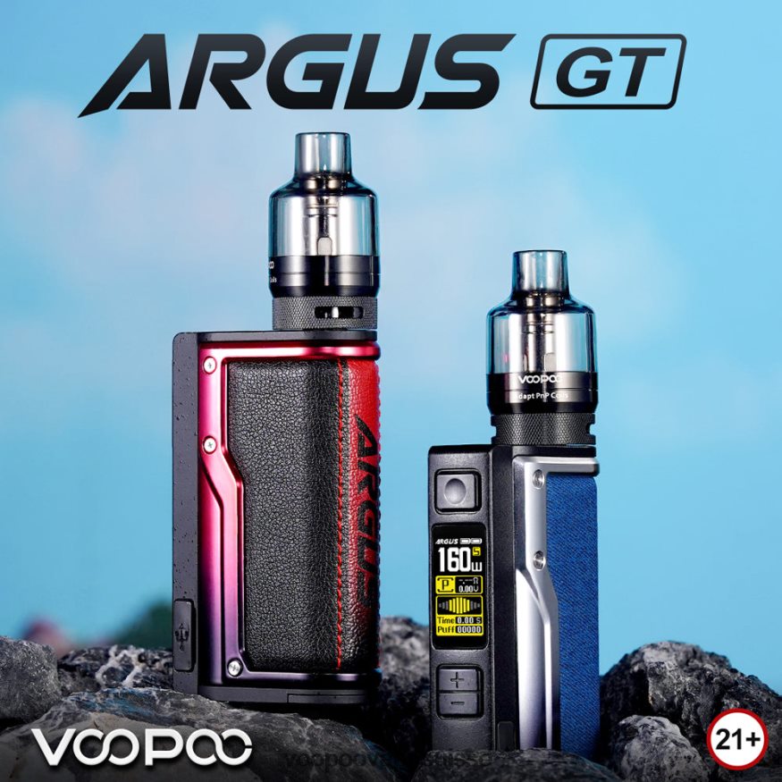 VOOPOO Vape Berne - VOOPOO ARGUS GT kit de mod de boîte noir et bleu 2R828J13