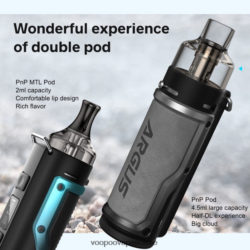 VOOPOO Vape Pods Suisse - VOOPOO ARGUS kit de modules de dosettes vert pétrole-argent 2R828J77