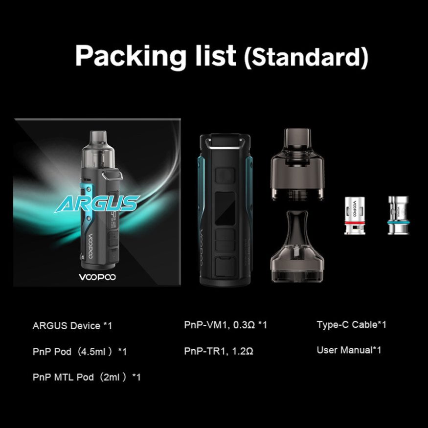 VOOPOO Vape Pods Suisse - VOOPOO ARGUS kit de modules de dosettes vert pétrole-argent 2R828J77