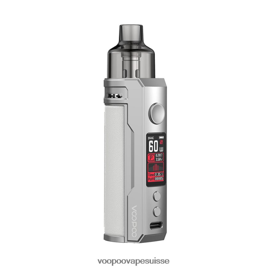 VOOPOO Suisse - VOOPOO DRAG S kit de modules de dosettes blanc argenté 2R828J201
