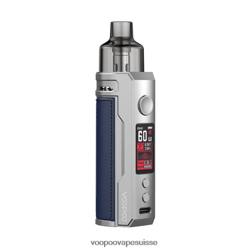 VOOPOO Vape Berne - VOOPOO DRAG S kit de modules de dosettes bleu argenté 2R828J203