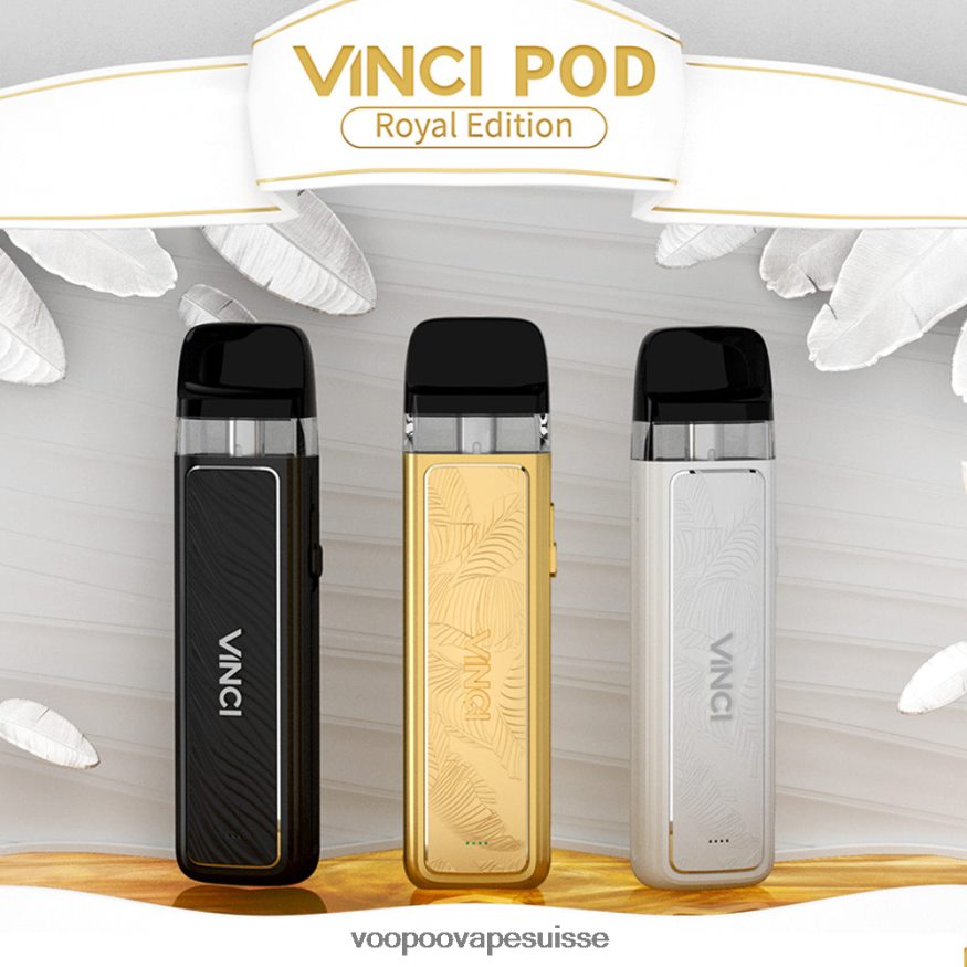 VOOPOO Vape Berne - VOOPOO VINCI POD édition royale feuille d\'or 2R828J343