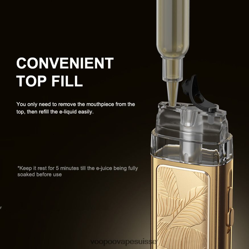 VOOPOO Vape Berne - VOOPOO VINCI POD édition royale feuille d\'or 2R828J343